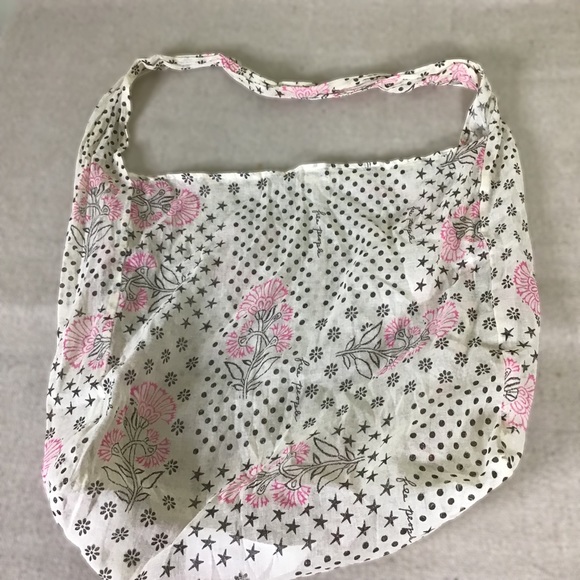 Free people reusable hobo/crossbody bag Muslin cloth lightweight boho fe… - Picture 2 of 5